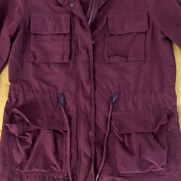 Love Tree Burgundy Military Field Jacket - Picture 4 of 6